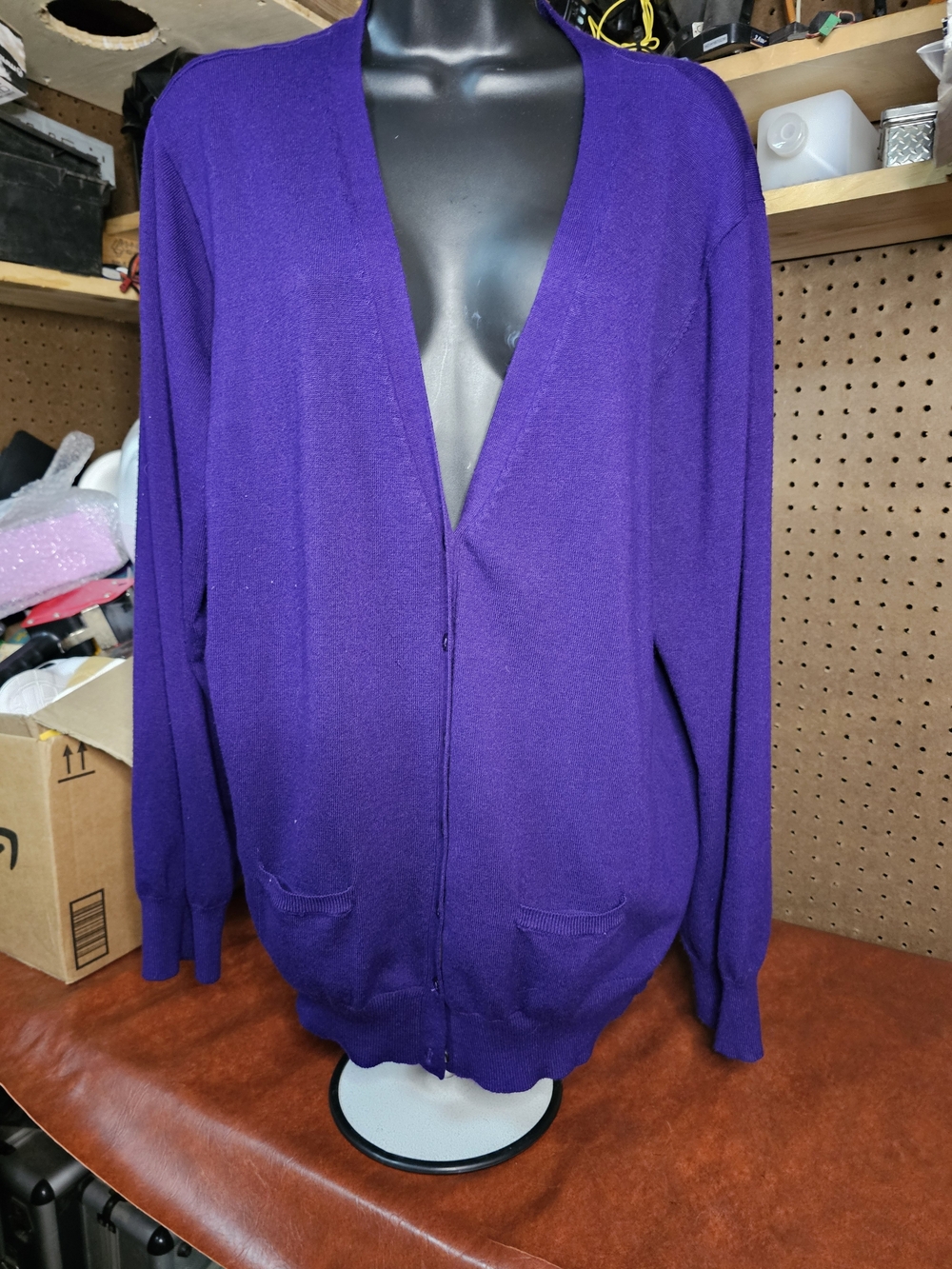 Isaac Mizrahi Size 2x Purple Cardigan